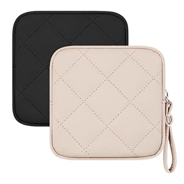 OWTING Sanitary Napkin Storage Bag, Portable Makeup Bag, Feminine Menstrual Pad Tampon Organizer, Fi...