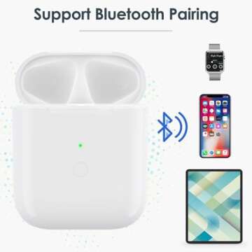 Fogud Charging Case Compatible with AirPods 1st & 2nd Gen, Wireless Charging Case Replacement for Ai...