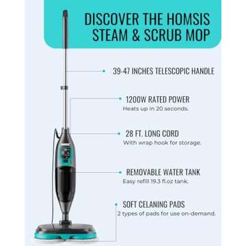 Revolutionary Steam Mop Scrubber for All Hard Floors