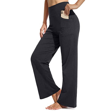 Promover Loose Yoga Pants - Wide Leg Lounge Pants with Pockets for Engaging Activities