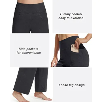 Promover Loose Wide Leg Yoga Pants with Pockets Essential Wear
