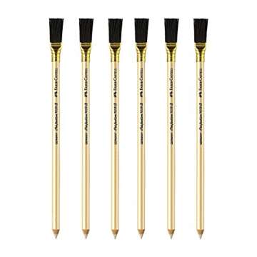 Faber-Castell Perfection Eraser Pencil with Brush 6-Pack