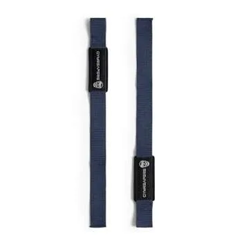 Gymreapers Lifting Wrist Straps for Weightlifting, Bodybuilding, Powerlifting, Strength Training, & Deadlifts - Padded Neoprene with 18 inch Cotton (Navy)