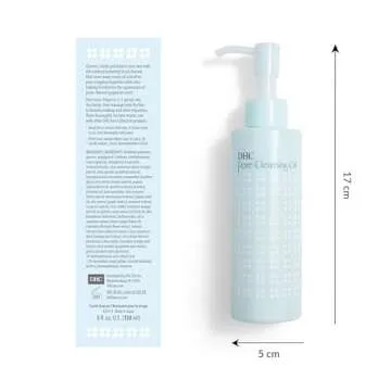 DHC Pore Cleansing Oil, Facial Cleansing Oil, Makeup Remover, Unclog Pores, Residue-Free, Ideal for Oily and Acne Prone Skin, Fragrance and Colorant Free, 5 fl. oz.