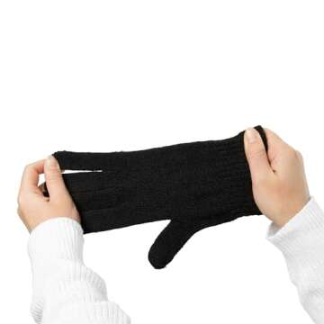 24x Winter Beanies & Gloves Combo Pack, Bulk Pack for Men Women, Warm Cozy Gift (Black/Navy/Gray)