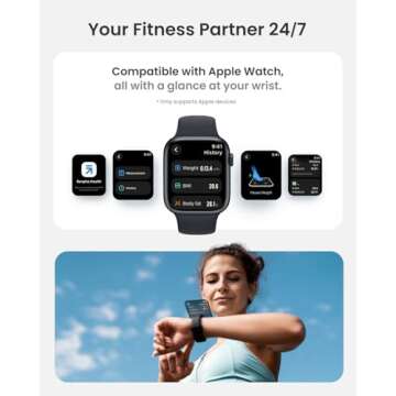 RENPHO Smart Scale with BMI, Body Fat, Muscle Mass, Bluetooth Scale for Body Weight, FSA HSA Store Eligible, 13 Metrics with Large VA Display, Support App Connection, Black, Elis 2X