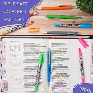 BLIEVE- Bible Study Kit With Gel Highlighters And Pens No Bleed Through, Amazing Bible Highlighter a...