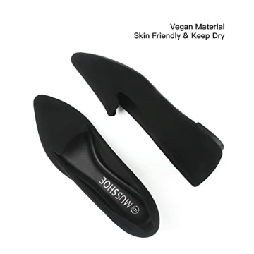 MUSSHOE Memory Foam Ballet Flats for Women - Comfy & Stylish