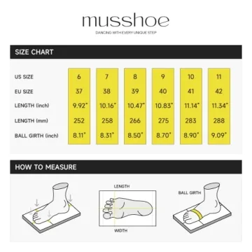 MUSSHOE Memory Foam Ballet Flats for Women - Comfy & Stylish