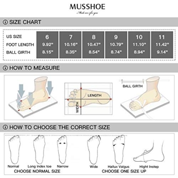 MUSSHOE Memory Foam Ballet Flats for Women - Comfy & Stylish