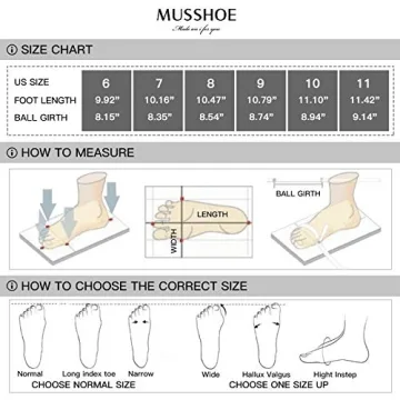 MUSSHOE Memory Foam Ballet Flats for Women - Comfy & Stylish