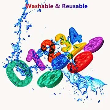 10pcs Push Pop Bubble Fidget Toy Set, Number 0-9 Shape Fidget Sensory Toys, Push Pop Bubble Fidget Toys to Relieve Stress & Anxiety, Autism Special Needs Stress Reliever for Kids & Adults (Multicolor)