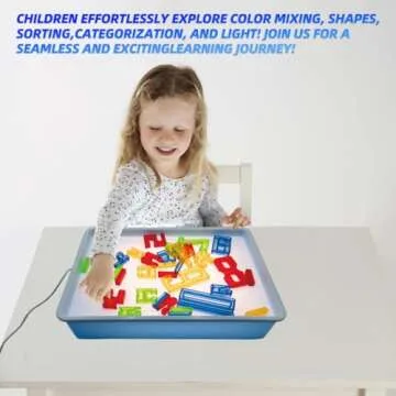 Light Table for Kids Manipulative | Light Up Sensory Table | Kids Light Table | Shine Bright Light B...