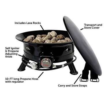 24" Smokeless Portable Fire Pit for Outdoor Adventures