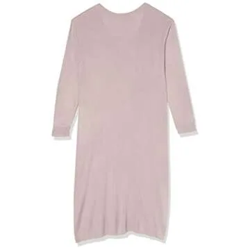 The Drop Women's Suki Rib Midi V-Back Dress in Hushed Pink