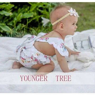 Baby Girls Vintage Floral Romper with Headband Set