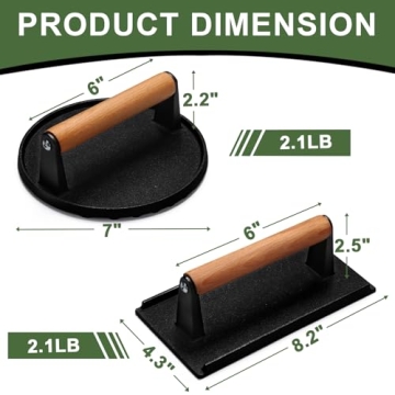 EWFEN Heavy-Duty Burger & Bacon Press for Griddle