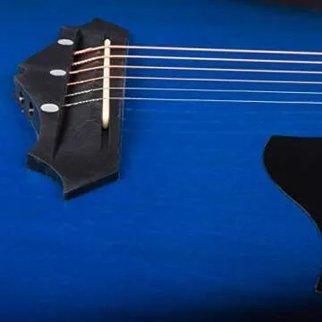 Joymusic 38 inch blueburst beginner acoustic guitar kit,bundle with a strap with picks holder,digital tuner, set strings, capo,cleaning cloth,6 picks,gig bag.(JG-38C,BLS)