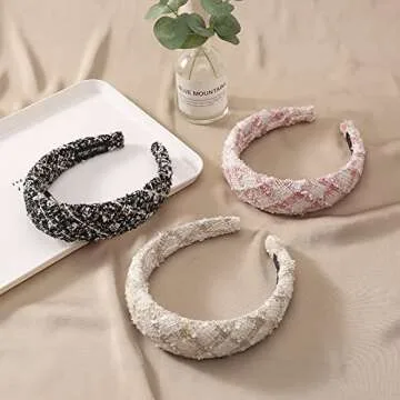 OIL FREE Tweed Padded Headband - Stylish Winter Accessory