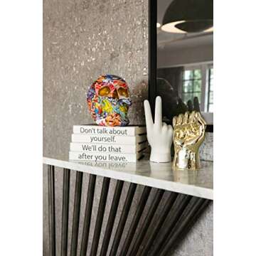 Unique Multi-Color Skull Sculpture for Home Decor