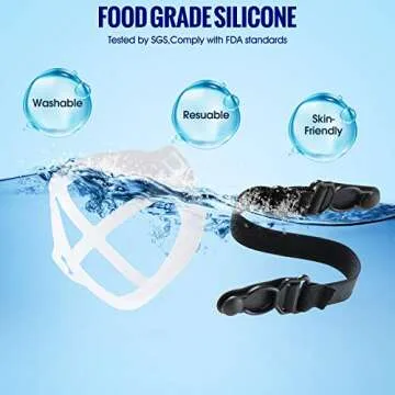 3D Face Mask Bracket,Ear Savers For Masks,Mask Extenders/Ear savers,Mask Guards For Under Mask,Mask Frame,Mask Inner Support,Comfortable Breathing Washable Reusable(3 Adult Size+3 Kids Size+6)