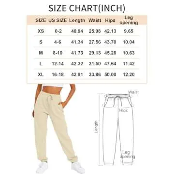 AUTOMET Women's Fleece Lined Sweatpants for Winter