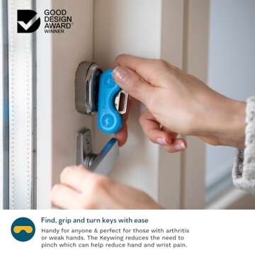 Keywing Key Turner Aid. Perfect key extender & artritis reumatoide products. Helpful gadgets for peo...