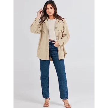 Buy ANRABESS Women’s Corduroy Shacket - Chic & Cozy