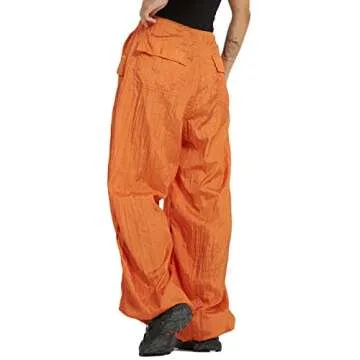 Womens Baggy Cargo Pants Casual Low Waist Adjustable Drawstring Joggers Sweatpants Trousers Punk Streetwear