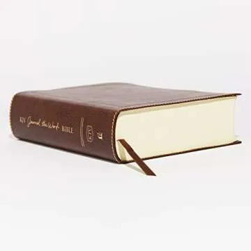KJV Large Print Bible, Journal the Word, Reflect, Journal or Create Art Next to Your Favorite Verses (Brown Bonded Leather, Red Letter, Comfort Print: King James Version)