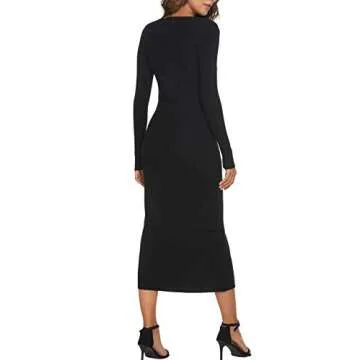 CMZ2005 Women's Long Sleeve Maxi Dress for Fall