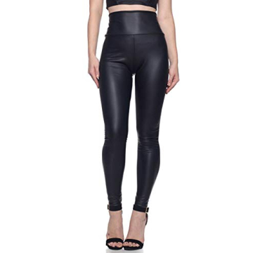 J2 LOVE Women's High Waisted Faux Leather Leggings