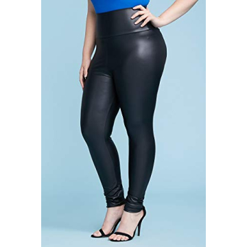 J2 LOVE Women's High Waisted Faux Leather Leggings