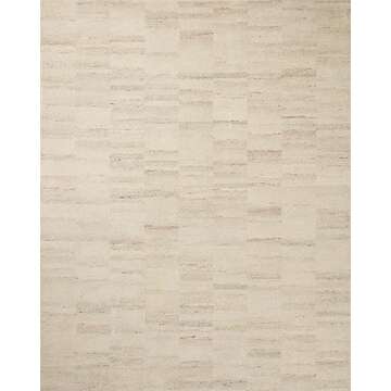Loloi Amber Lewis Rocky Collection Rug - Natural/Fog, 8'6" x 11'6"