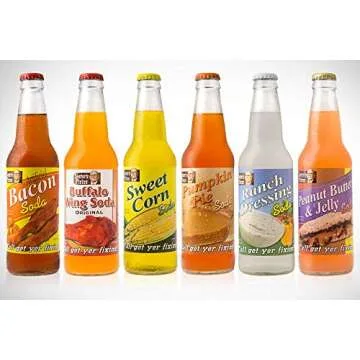 Lester's Fixins Outrageous Wild Crazy Unique Flavor Soda Pop 6 Pack Sampler Set