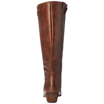 Dr. Scholl's Shoes womens Brilliance Wide Calf Riding Boot, Whiskey, 9.5 US