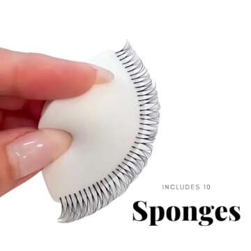 Bellemory Wispy Lash Chart - 10 Eye Shape Practice Sponges