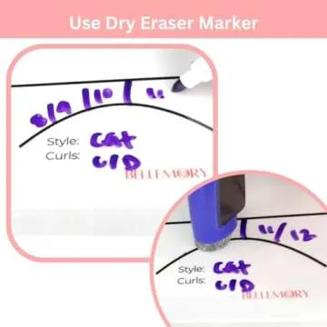 Bellemory Wispy Lash Chart - 10 Eye Shape Practice Sponges