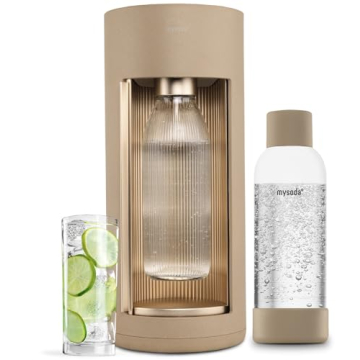 New Mysoda Glassy Design Sparkling Water Maker With 1L Glass & Plastic bottle - Silent Nordic Design...