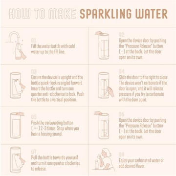 New Mysoda Glassy Design Sparkling Water Maker With 1L Glass & Plastic bottle - Silent Nordic Design Soda Maker Featuring A Sliding Door Opening - No Cylinder Included - Colour Latte