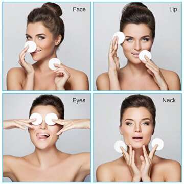 20 PCS Soft Washable Reusable Makeup Remover Pads