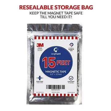 15 Feet Magnetic Tape Roll - Strong Adhesive for Crafts