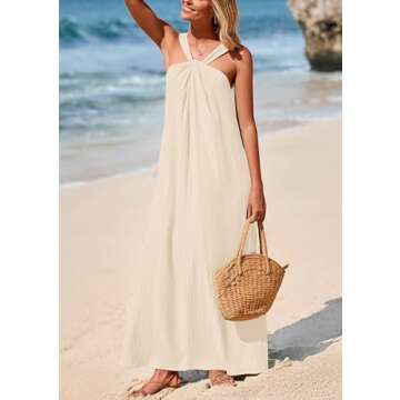 PRETTYGARDEN Women's Off The Shoulder Maxi Dress in Apricot