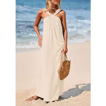 PRETTYGARDEN Women's Off The Shoulder Maxi Dress in Apricot
