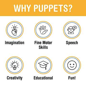 14" Blue Monster, Hand Puppet