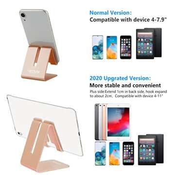 Urmust Cell Phone Stand for Desk Phone Holder Dock Cradle Stand for iPhone 15 14 13 12 11 Pro Max X ...