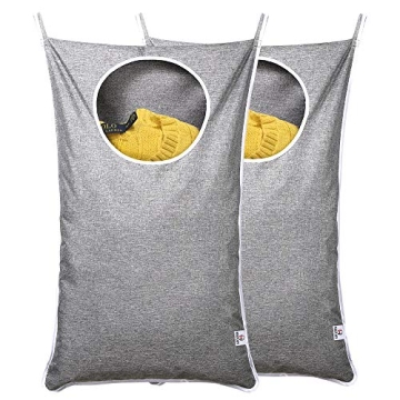 KEEPJOY Space-Saving Door-Hanging Laundry Bag - 2 Pack of Oxford Fabric Hampers