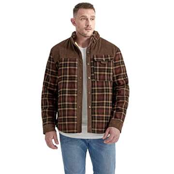 Warm & Cozy Haellun Men's Sherpa Lined Shirt Jacket - Perfect Winter Wear