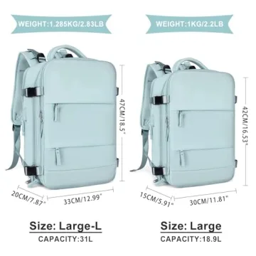 coowoz Large Travel Backpack for Stylish Travelers