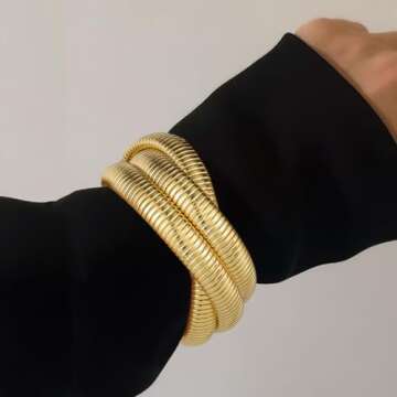 Stylish Emibele Twisted Bangle Bracelet for Women